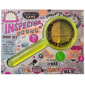 Drunk Elephant Inspector Drunk Packaging Keepsake Box Yellow Magnifying Glass